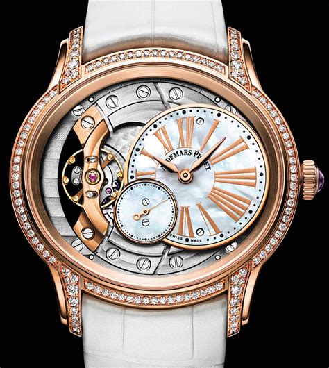 audemars piguet women's silver watch|audemars piguet millenary women's.